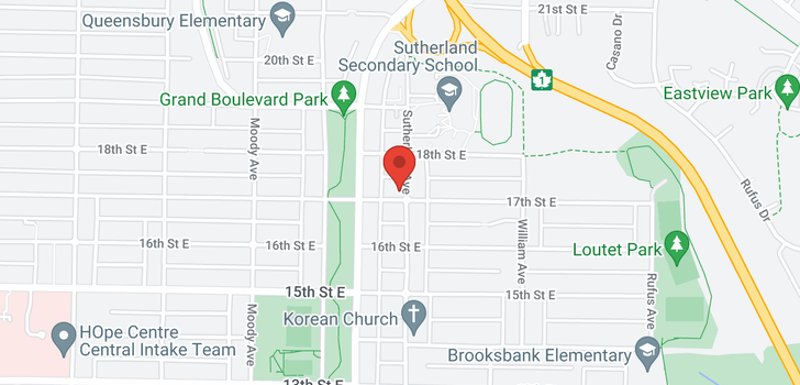 map of 628 E 17TH STREET